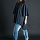 Dark blue cotton blouse - TP0093CT. Blouses. EUG fashion. Online shopping on My Livemaster.  Фото №2