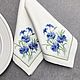 Napkins with embroidered 'Cornflower', Swipe, Moscow,  Фото №1