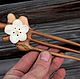 Hair clip made of wood.Bone carving, Combs, Kamen-na-Obi,  Фото №1