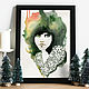 Watercolor Portrait of a beautiful girl. Pictures. natabold. Online shopping on My Livemaster.  Фото №2