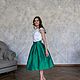 Зелёная юбка миди. Юбки. Sati Dresses (satidresses). Ярмарка Мастеров.  Фото №4