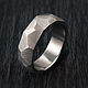 Faceted titanium ring. Rings. asgdesign. Online shopping on My Livemaster.  Фото №2