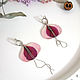 Earrings with Real Geranium Petals Burgundy Pink Eco Jewelry. Earrings. WonderLand. Online shopping on My Livemaster.  Фото №2
