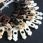 Материалы для творчества handmade. Livemaster - original item Beads Connectors Buffalo Bone Aztecs 40h11mm. Handmade.