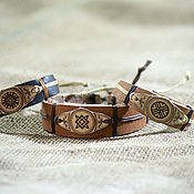 Украшения handmade. Livemaster - original item Bracelets made of genuine leather in stock.. Handmade.