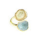 Gold ring with quartz 'Spring' ring with two stones. Rings. Irina Moro. My Livemaster. Фото №6