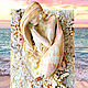 Sculpture painting wall art Ocean Goddess. Pearl, shells, rose quartz, Pictures, St. Petersburg,  Фото №1