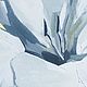 Голубой гладиолус - 140х60см картина для интерьера лофт маслом. Картины. ArtGeo Gallery. Интернет-магазин Ярмарка Мастеров.  Фото №2