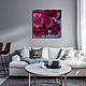 Painting 'Purple ranunculuses' oil on canvas 60h60cm. Pictures. vestnikova. My Livemaster. Фото №4