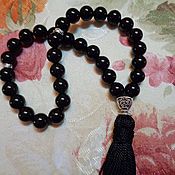 Фен-шуй и эзотерика handmade. Livemaster - original item Black agate rosary 33 beads and 925 silver. Handmade.