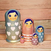 Куклы и игрушки handmade. Livemaster - original item Educational Toy Matryoshka Hearts. Handmade.
