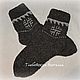 Woolen socks with Slavic amulet simvolom Traveler`. 100% wool, knitting needles.For the man who travels for business, hunting, fishing..
