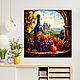 Order Painting stained glass Still life with fruit and wine. Landscape Fairy Castle. House of the Sun (irina-bast). Livemaster. . Pictures Фото №3