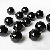 Материалы для творчества handmade. Livemaster - original item Agate black 12 mm, beads ball smooth, natural stone. Handmade.