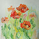 Order Poppies Watercolor painting 17х20 cm. KapustinaArt. Livemaster. . Pictures Фото №3