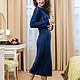 Dress openwork knit wool blue. Dresses. Вязание на заказ. Online shopping on My Livemaster.  Фото №2