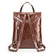 Leather backpack 'Artemis' (brown). Backpacks. Russian leather Guild. My Livemaster. Фото №4