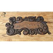 Для дома и интерьера handmade. Livemaster - original item Wooden Decorative Carved Chocolate Tray. Board for filing. Handmade.