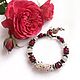 Bracelet of agate and rose quartz ' Key to the heart', Bead bracelet, Tolyatti,  Фото №1