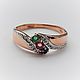 Ring: ' Vesta - emerald, ruby, sapphire, gold 585. Rings. masterskai. My Livemaster. Фото №4