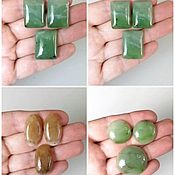 Материалы для творчества handmade. Livemaster - original item Cabochons: natural jade. Handmade.