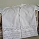 Camisa de bautizo con capucha George. Baptismal shirts. flax&lace. Интернет-магазин Ярмарка Мастеров.  Фото №2