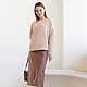 Knitted sweater warm Beige oversize loose style beige. Jumpers. mozaika-rus. Online shopping on My Livemaster.  Фото №2
