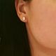Серьги пусеты с лунным камнем. Серебро. Серьги классические. Newstylejewelry. Ярмарка Мастеров.  Фото №6