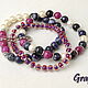Order Bracelets blue pink with pearl. Grafoli jewellery. Livemaster. . Bead bracelet Фото №3