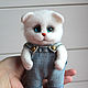 felt toy: Cat in overalls. Felted Toy. handmade toys by Mari (handmademari). My Livemaster. Фото №5