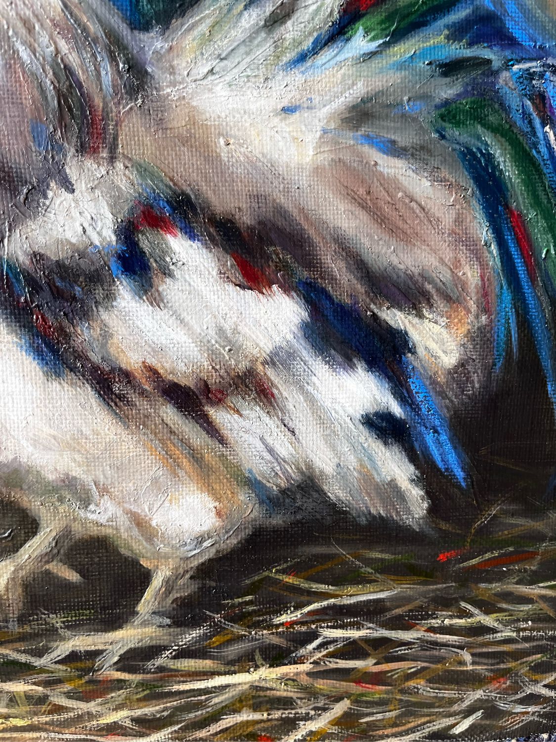 Картина маслом петух, «Петя в лесу» , птица в интернет-магазине Ярмарка ...