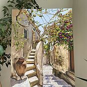 Картины и панно handmade. Livemaster - original item Oil painting. Italy. Streets about. Capri. Mediterranean landscape.. Handmade.