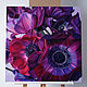Order Painting 'Purple anemones' oil on canvas 70h70cm. vestnikova. Livemaster. . Pictures Фото №3