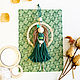 Macrame doll. Angel in the ring green dress, Interior elements, Novosibirsk,  Фото №1