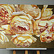 Painting 'Golden roses' oil on canvas 60h90cm, Pictures, Moscow,  Фото №1
