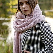 Аксессуары handmade. Livemaster - original item Scarves: Scarf in a large elastic band knitted from kid mohair. Handmade.