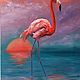 Oil Painting Pink Flamingo. Pictures. Arthelenkey (earthelenkey). Online shopping on My Livemaster.  Фото №2