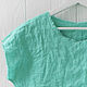 Mint blouse made of 100% linen. Blouses. LINEN & SILVER ( LEN i SEREBRO ). Интернет-магазин Ярмарка Мастеров.  Фото №2