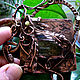Order Copper wire wrapped brooch-transformer "In the depth of the forest-2". IVA rainbow art. Livemaster. . Necklace Фото №3