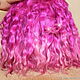 Trenzas de mohair (ombre brillante lilovo-rosa). Doll hair. Hair and everything for dolls. Ярмарка Мастеров.  Фото №6