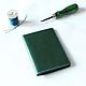 Passport cover in green leather, Passport cover, Rostov-on-Don,  Фото №1