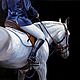 Картина Спортсменка на белом коне