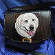Leather bag with dog's portrait, Crossbody bag, Krivoy Rog,  Фото №1