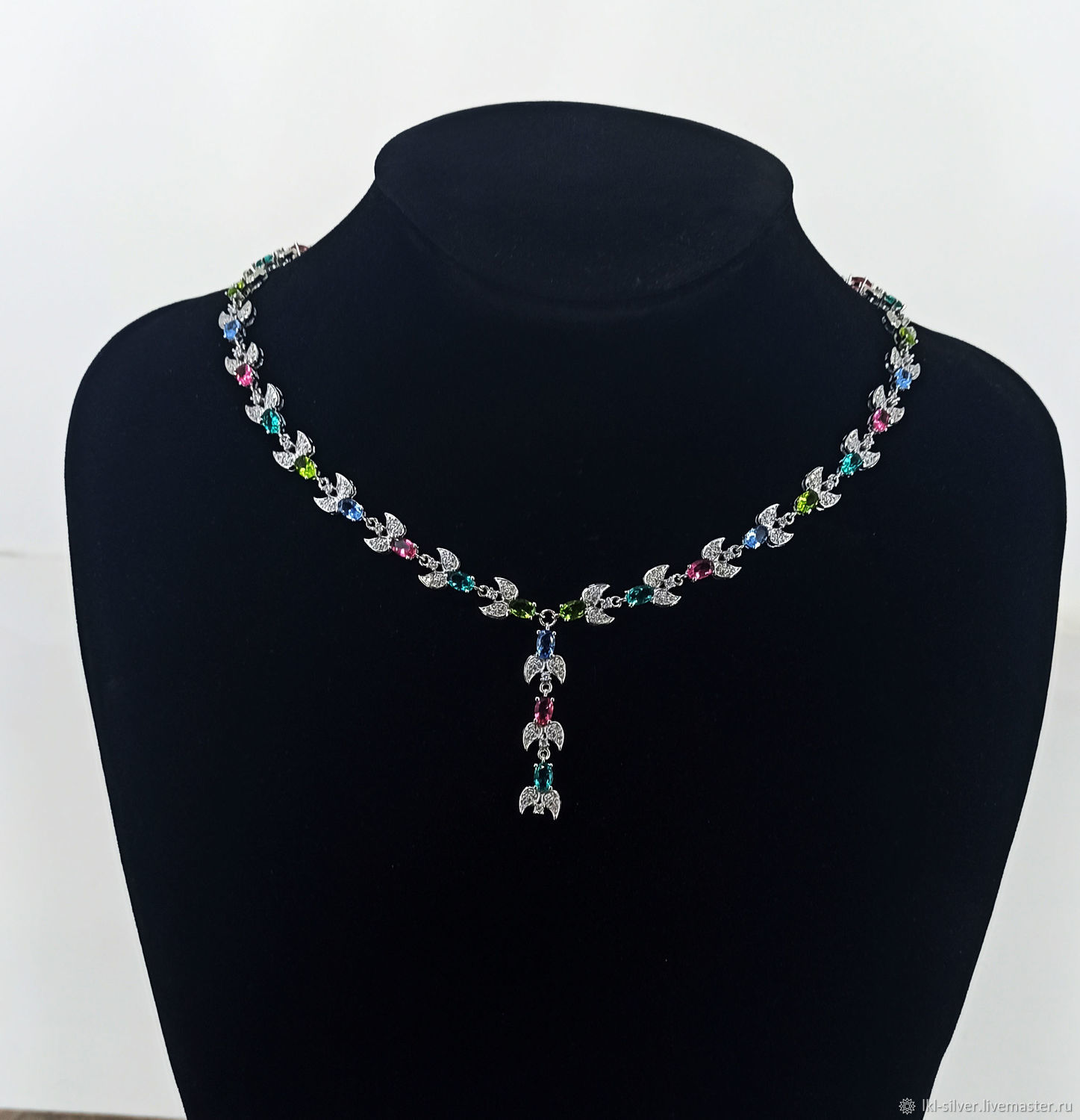 колье ростов. колье с орнаментом. вишня ожерелье. Tatyan jewellery. чокер танзанит.