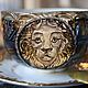 Order Tea porcelain pair 'Byzantium' with a lion. KASTdecor. Livemaster. . Single Tea Sets Фото №3
