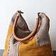  Bag made of genuine suede Mustard color. Crossbody bag. Olga'SLuxuryCreation. My Livemaster. Фото №5