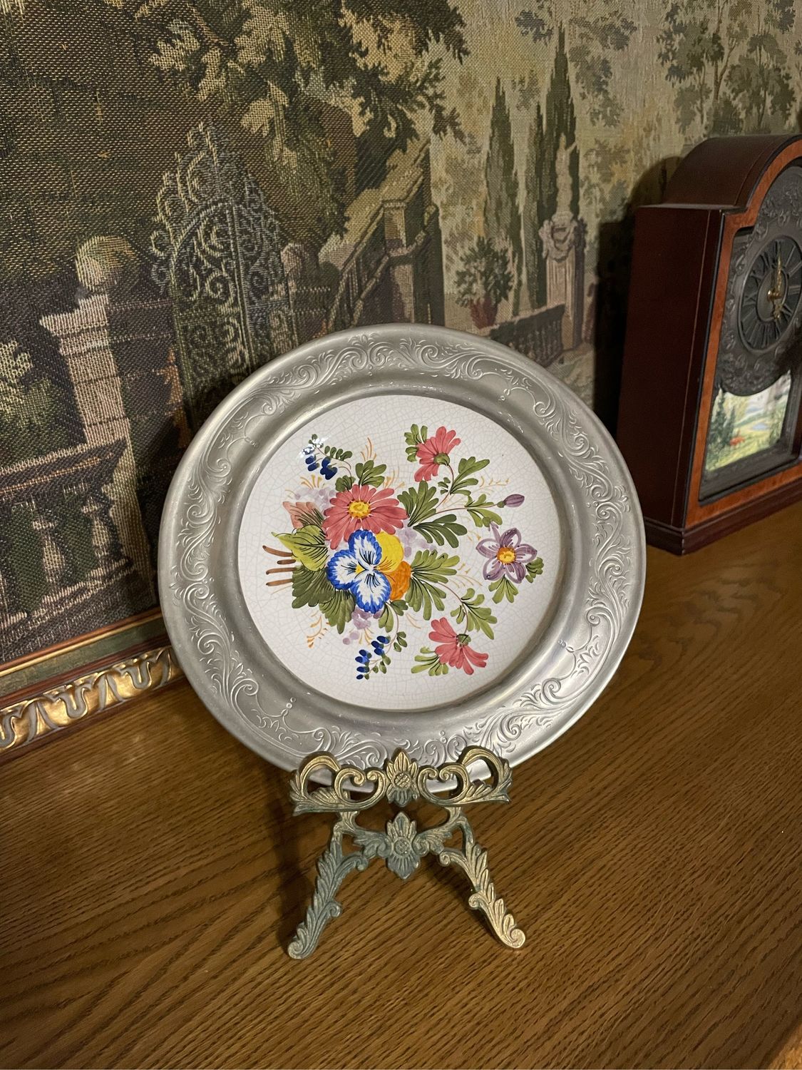 Винтаж: Винтажаная настенная тарелка в олове италия купить в интернет ...