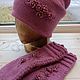 Шапка и варежки "Лиловые". Варежки. Knit_elka (ELDARCHIK26). Интернет-магазин Ярмарка Мастеров.  Фото №2