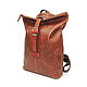 Order  Bag-backpack leather women's brown Pia. Natalia Kalinovskaya. Livemaster. . Backpacks Фото №3
