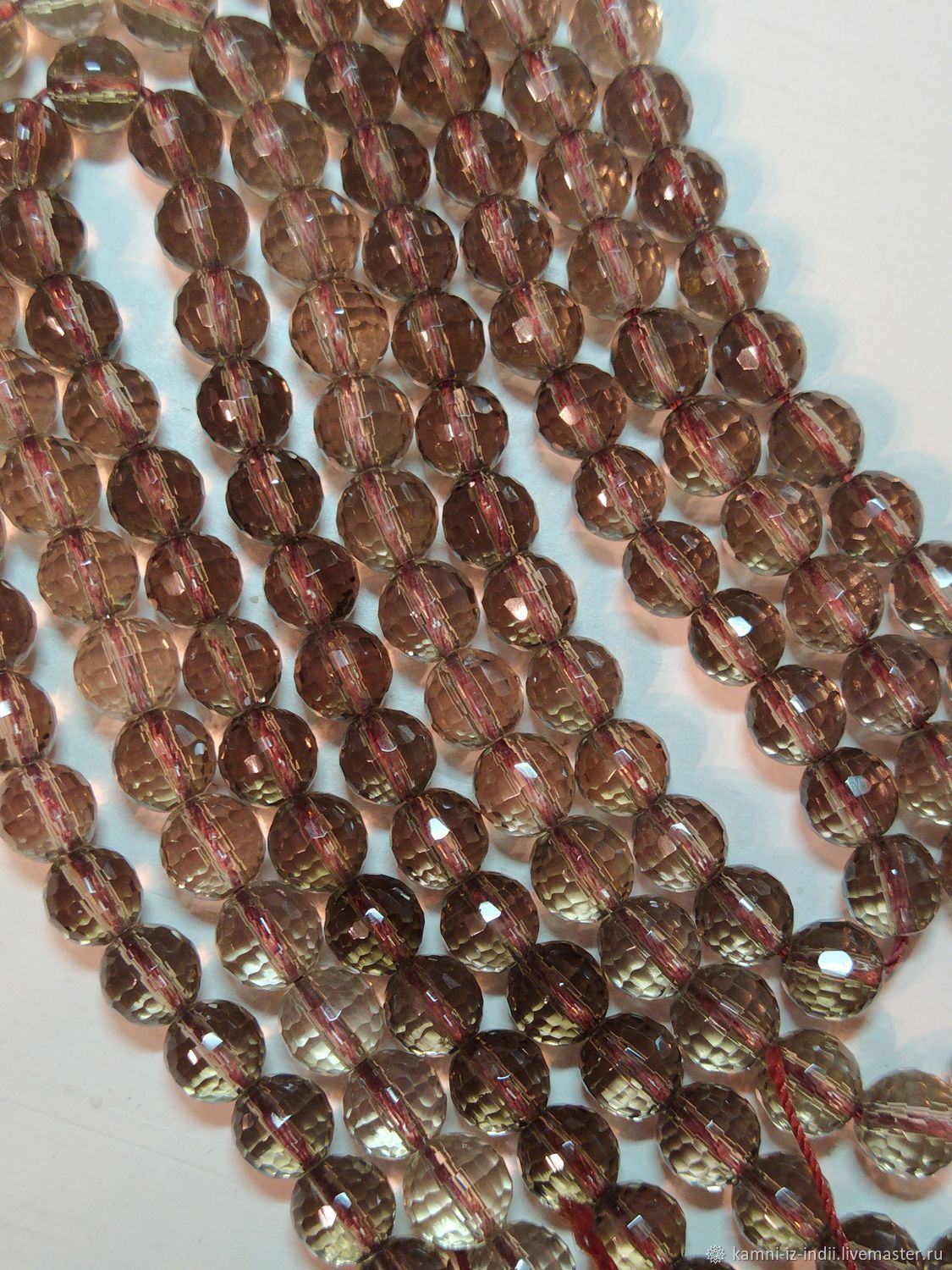 Бусины: Раухтопаз натуральный бусины 8 мм, камни из Индии купить в ...